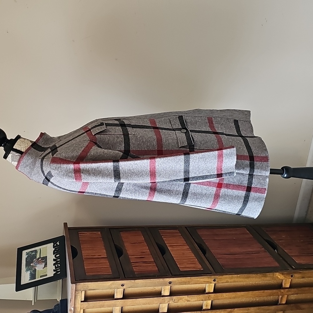 ANNE KLEIN PLAID SWEATER JACKET M - Picture 6 of 9